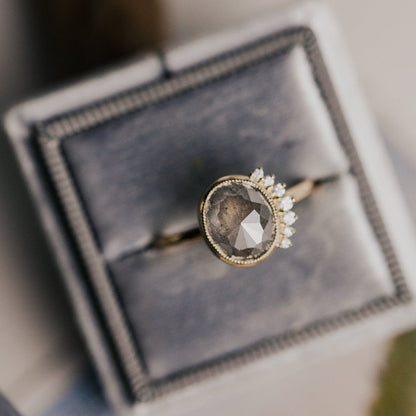 The Julian Oval Rustic Diamond Ring