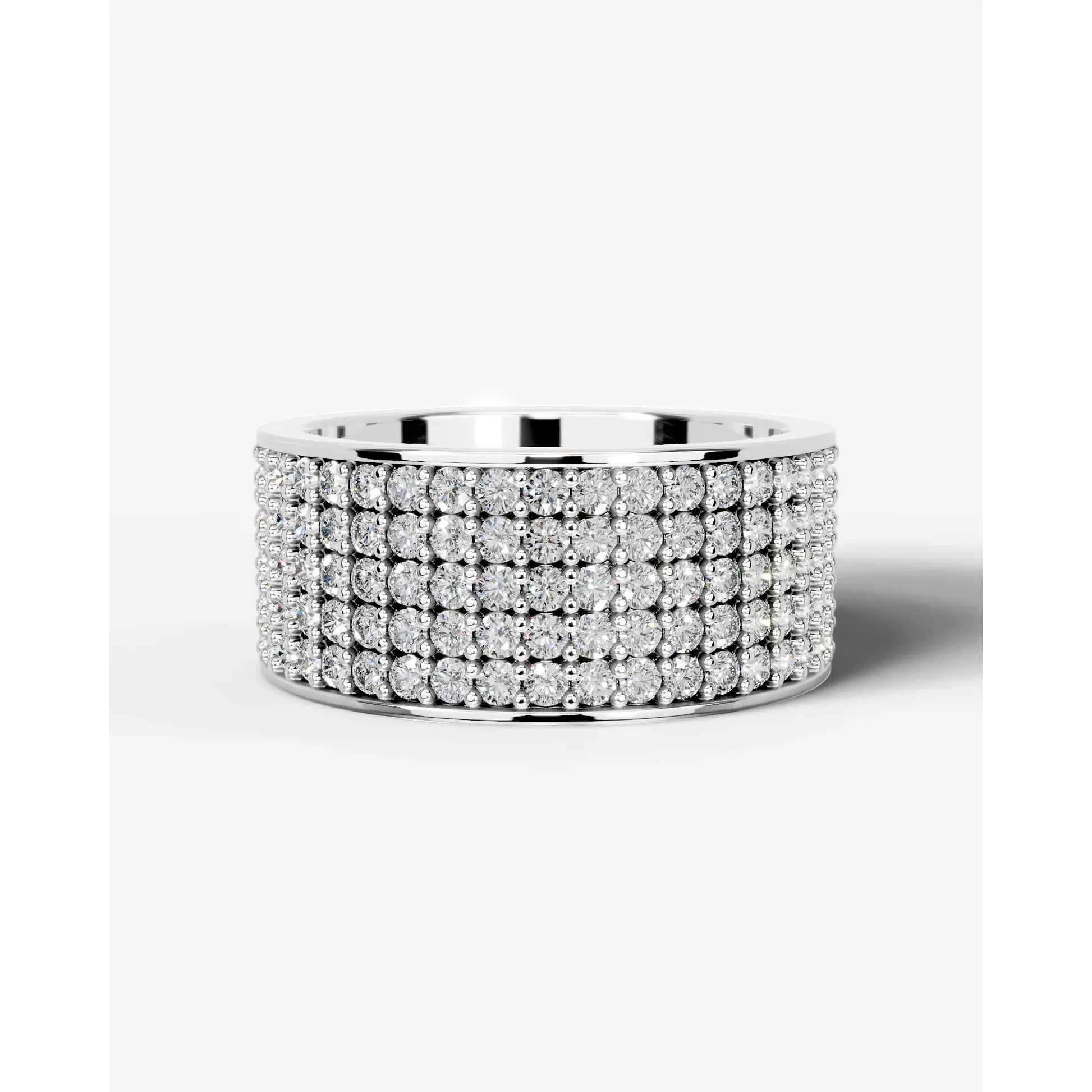 June Lab Grown Round Diamond Wedding Ring - Platinum