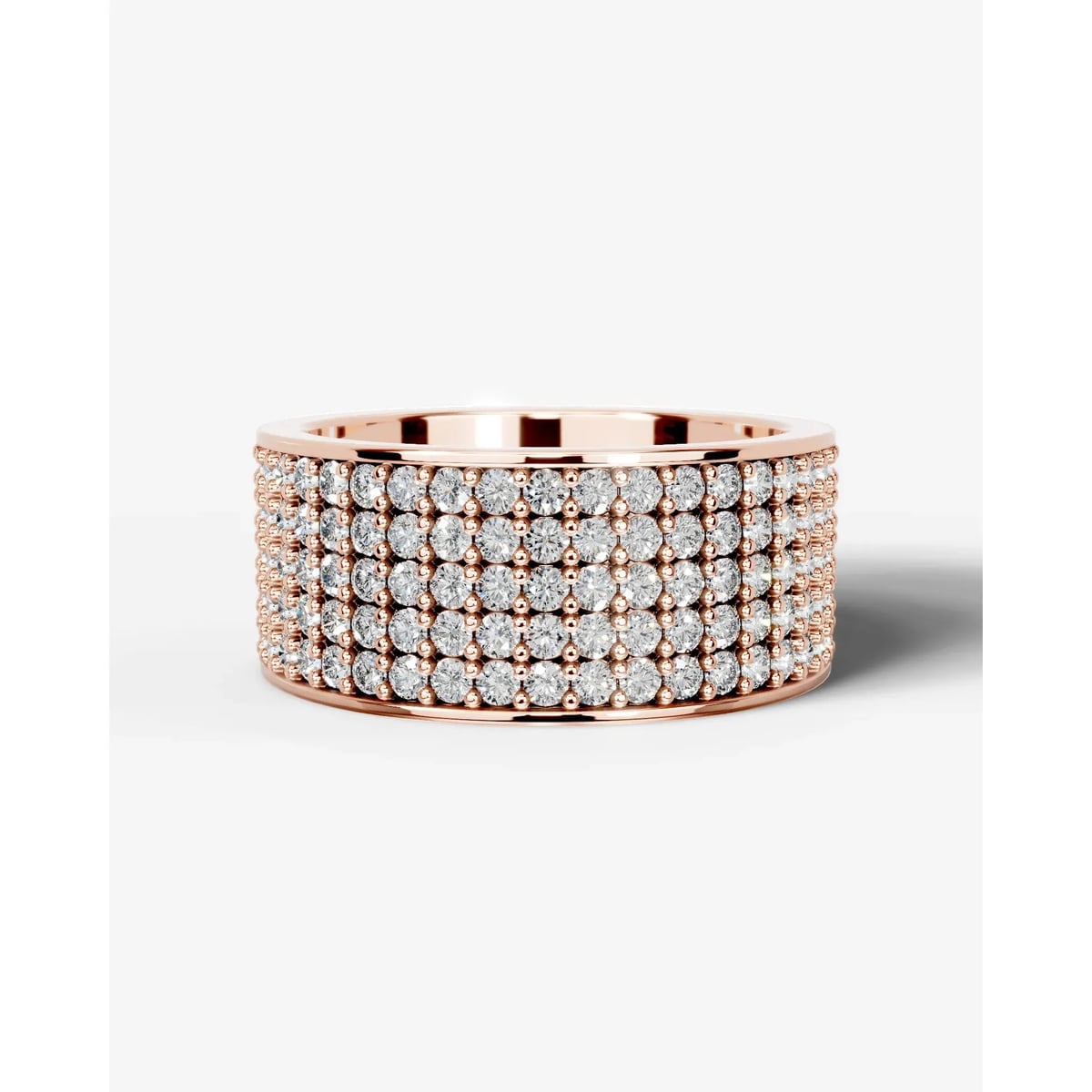 June Lab Grown Round Diamond Wedding Ring - Rose Gold