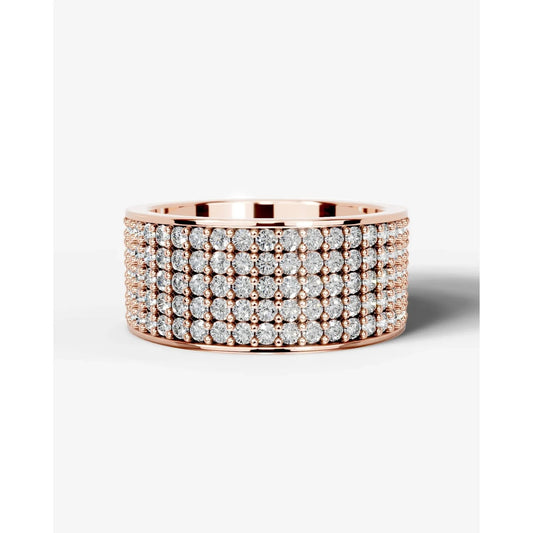 June Lab Grown Round Diamond Wedding Ring - Rose Gold