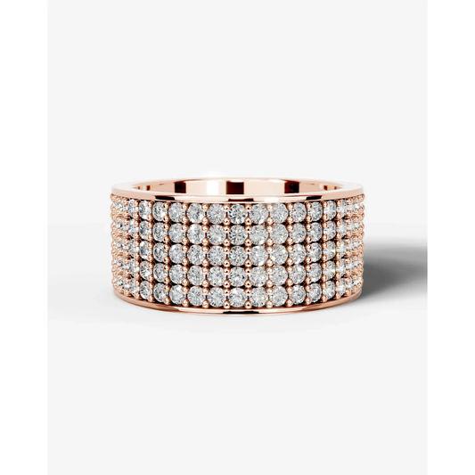 June Lab Grown Round Diamond Wedding Ring - Rose Gold - 18K - 4ct