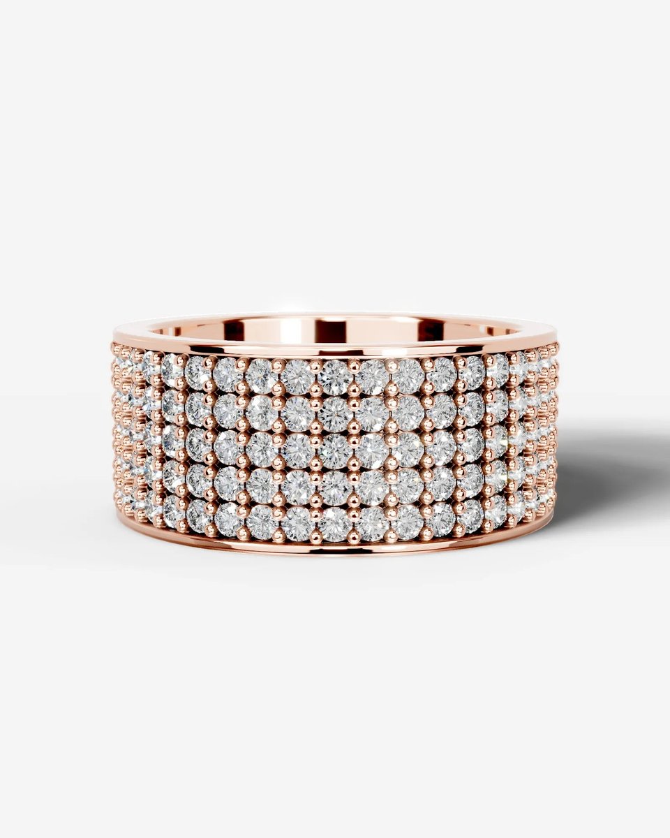 June Lab Grown Round Diamond Wedding Ring - Rose Gold