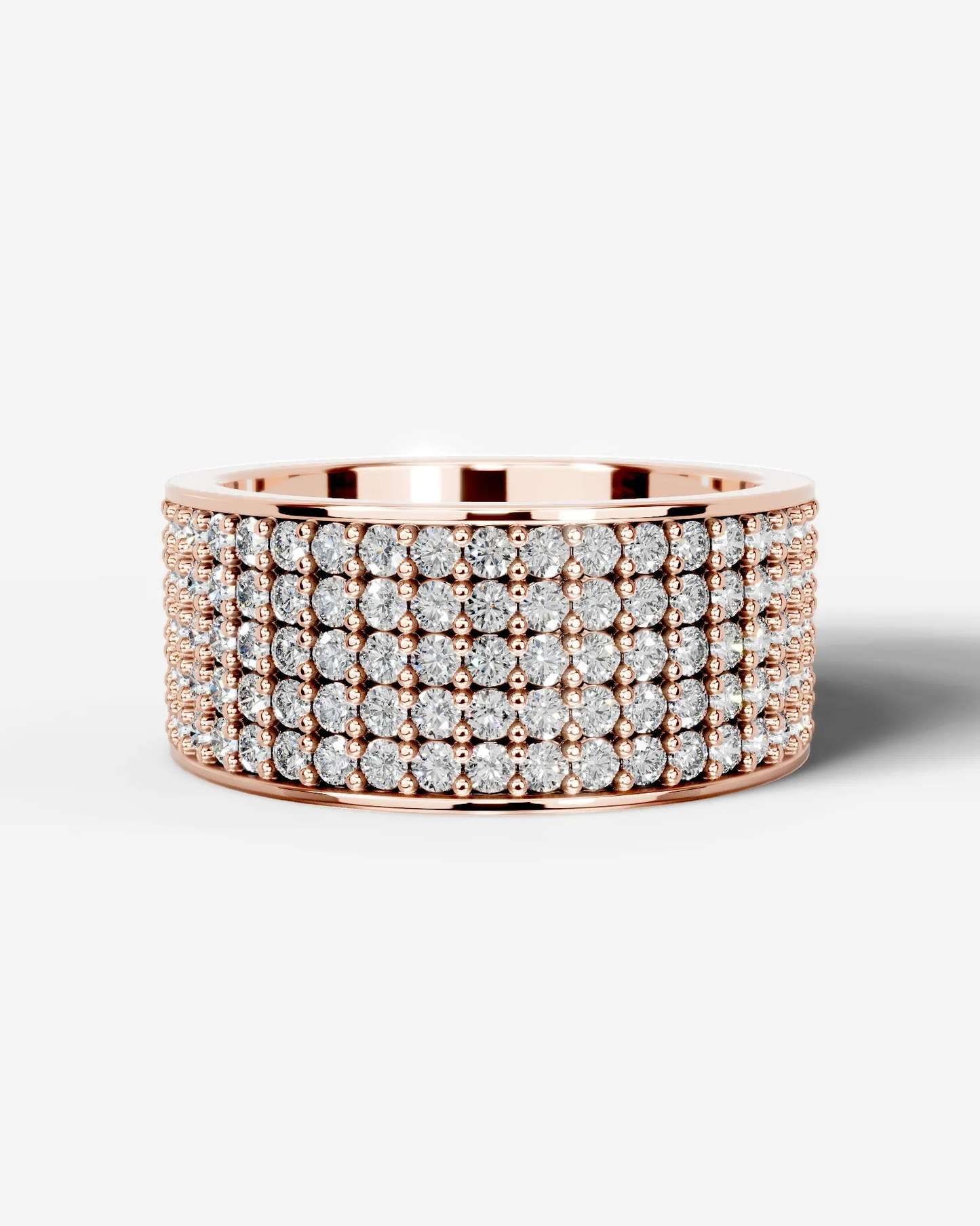 June Lab Grown Round Diamond Wedding Ring - Rose Gold - 18K - 5ct