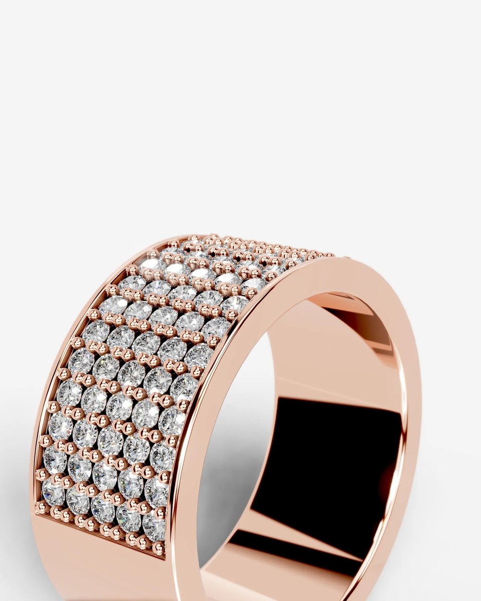 June Lab Grown Round Diamond Wedding Ring - Rose Gold
