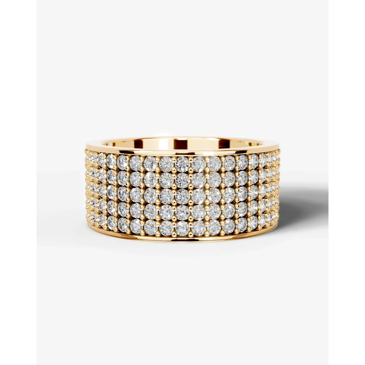 June Lab Grown Round Diamond Wedding Ring - Yellow Gold