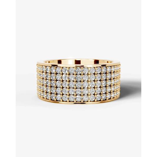 June Lab Grown Round Diamond Wedding Ring - Yellow Gold