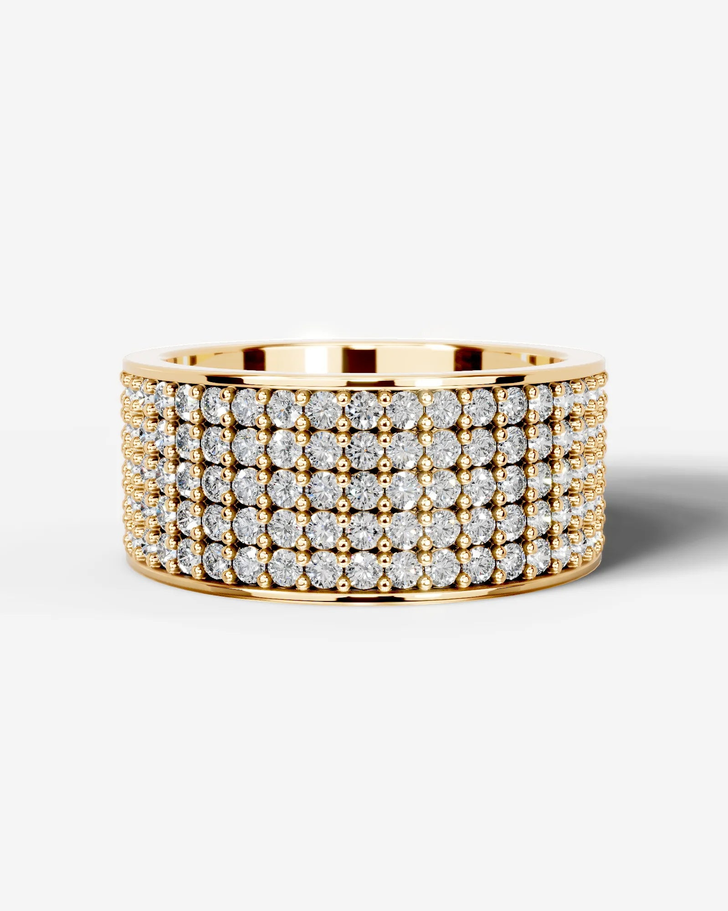 June Lab Grown Round Diamond Wedding Ring - Yellow Gold - 18K - 5ct