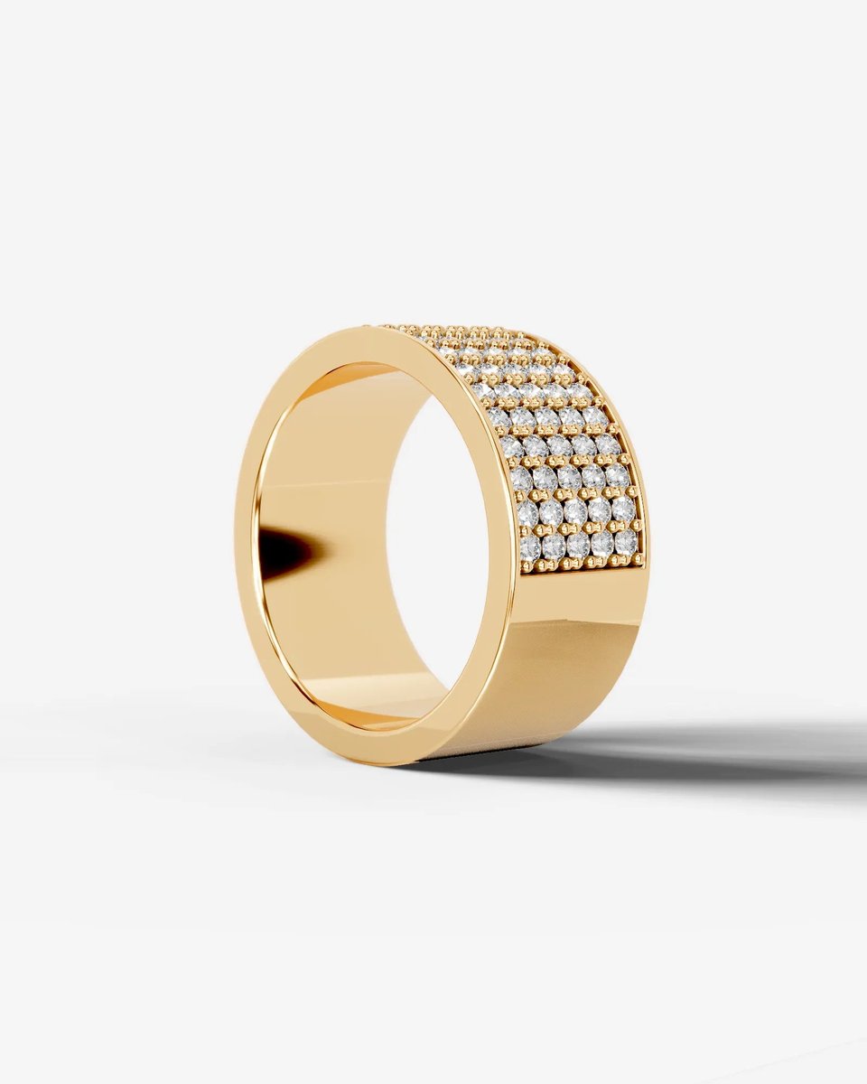 June Lab Grown Round Diamond Wedding Ring - Yellow Gold
