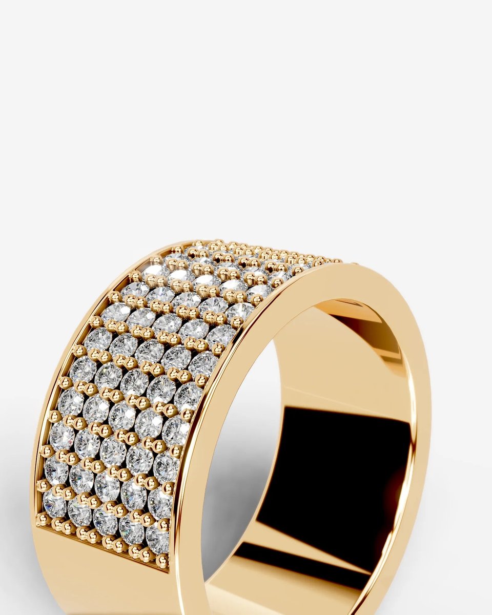 June Lab Grown Round Diamond Wedding Ring - Yellow Gold