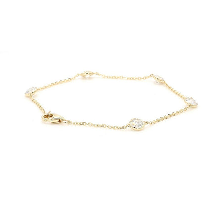 14K Yellow Gold Station Bracelet