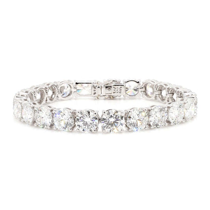 14K White Gold Tennis Bracelet - SL / White Gold / 46.00 CTW