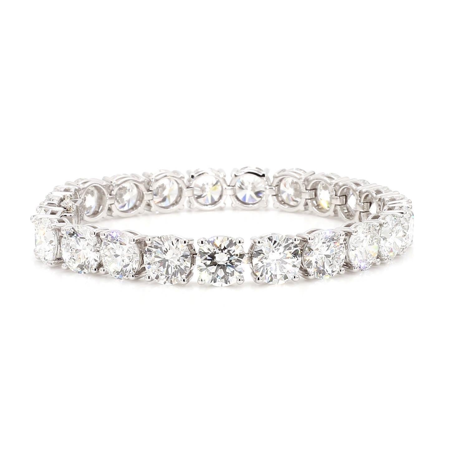 14K White Gold Tennis Bracelet