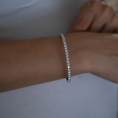 14K White Gold Fullway Flex Bangle