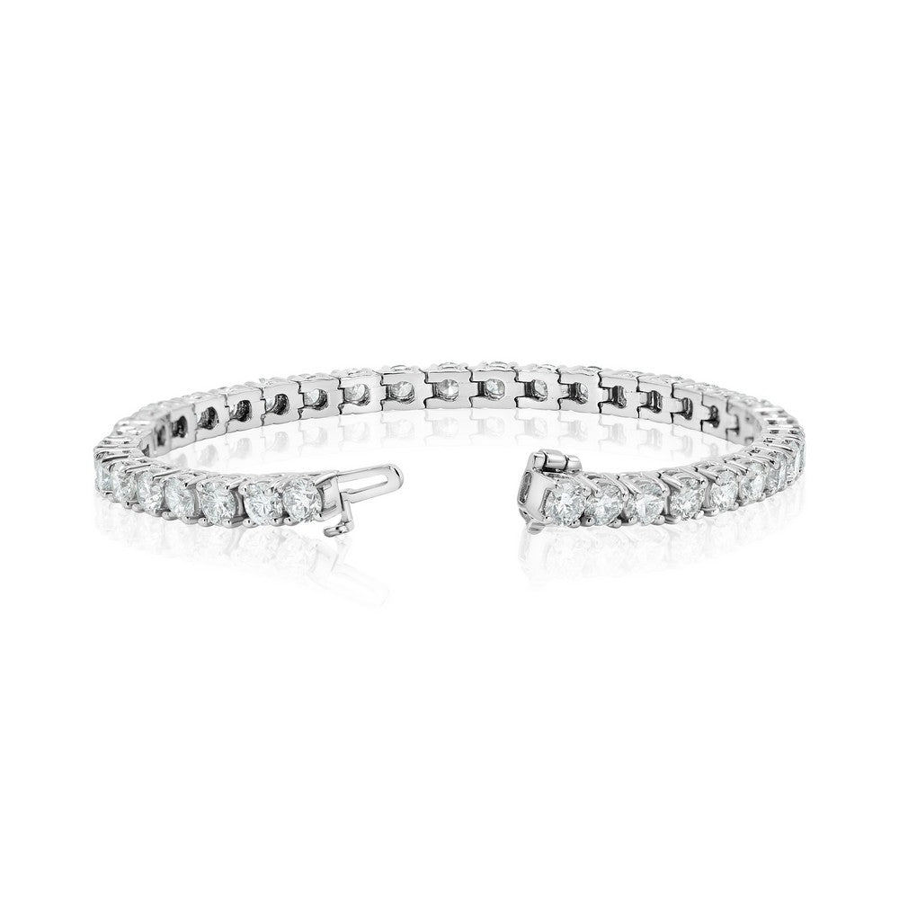14K White Gold Round Tennis Bracelet