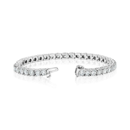 14K White Gold Round Tennis Bracelet