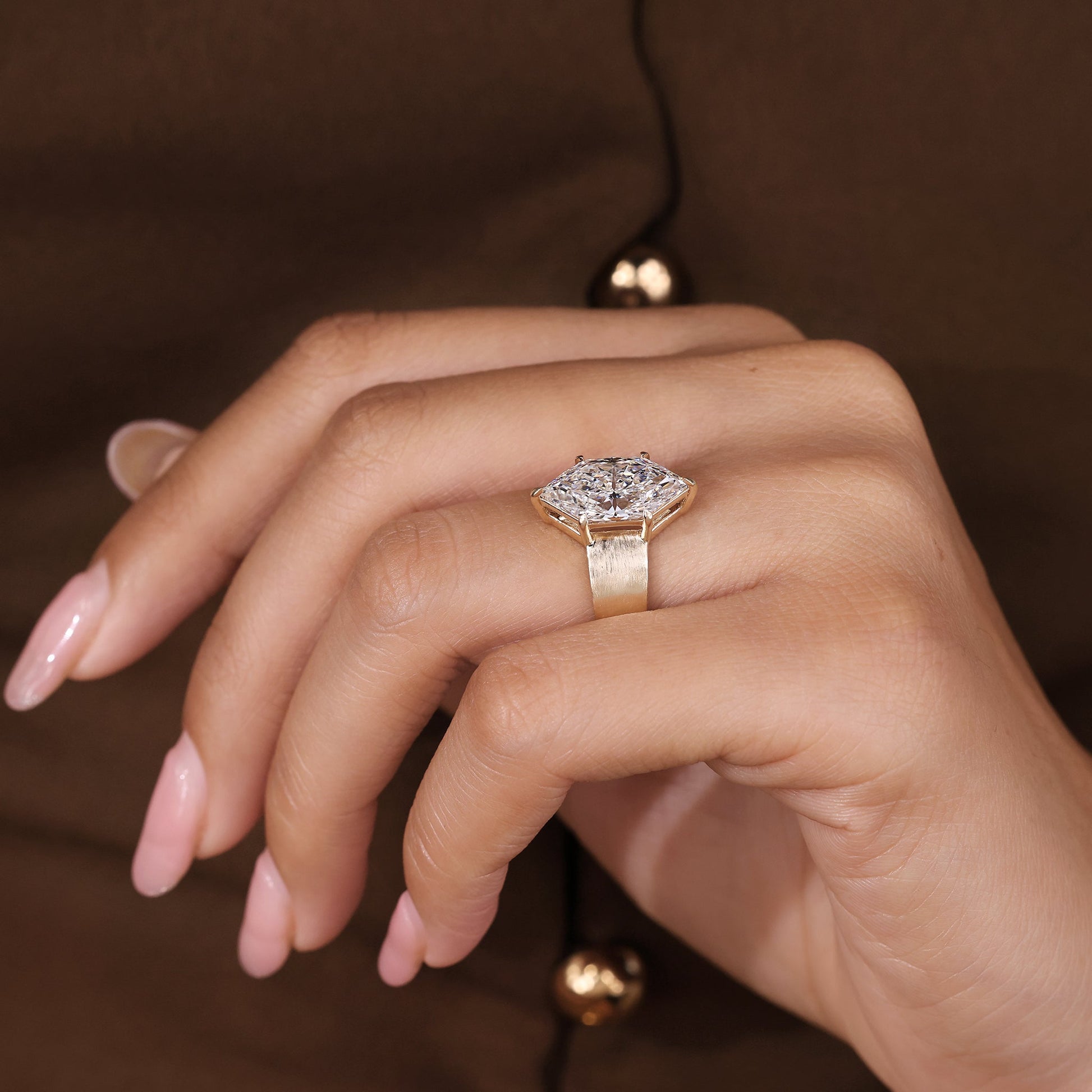 Solitaire Style 4 Carat Dutch Marquise Diamond Ring