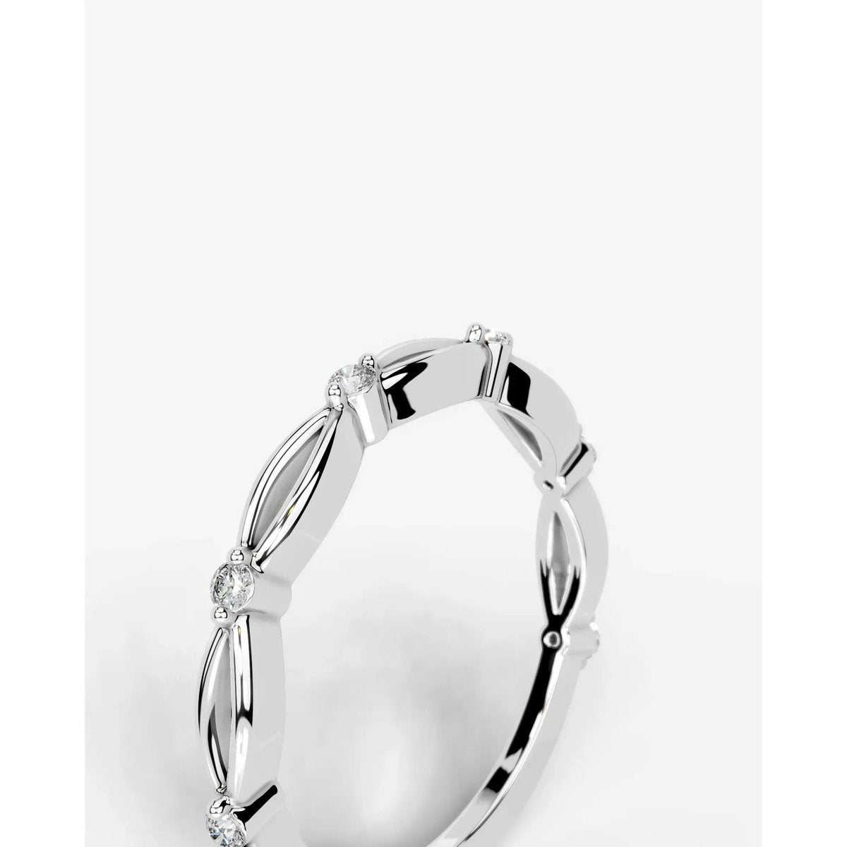 Laina Lab Grown Round Diamond Wedding Ring - Platinum