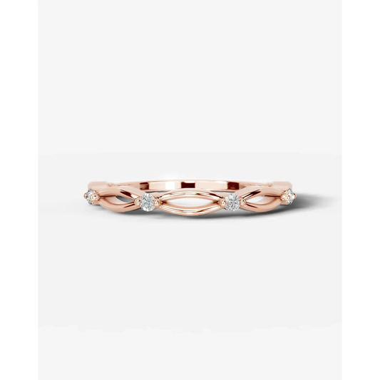 Laina Lab Grown Round Diamond Wedding Ring - Rose Gold - 18K - 5ct