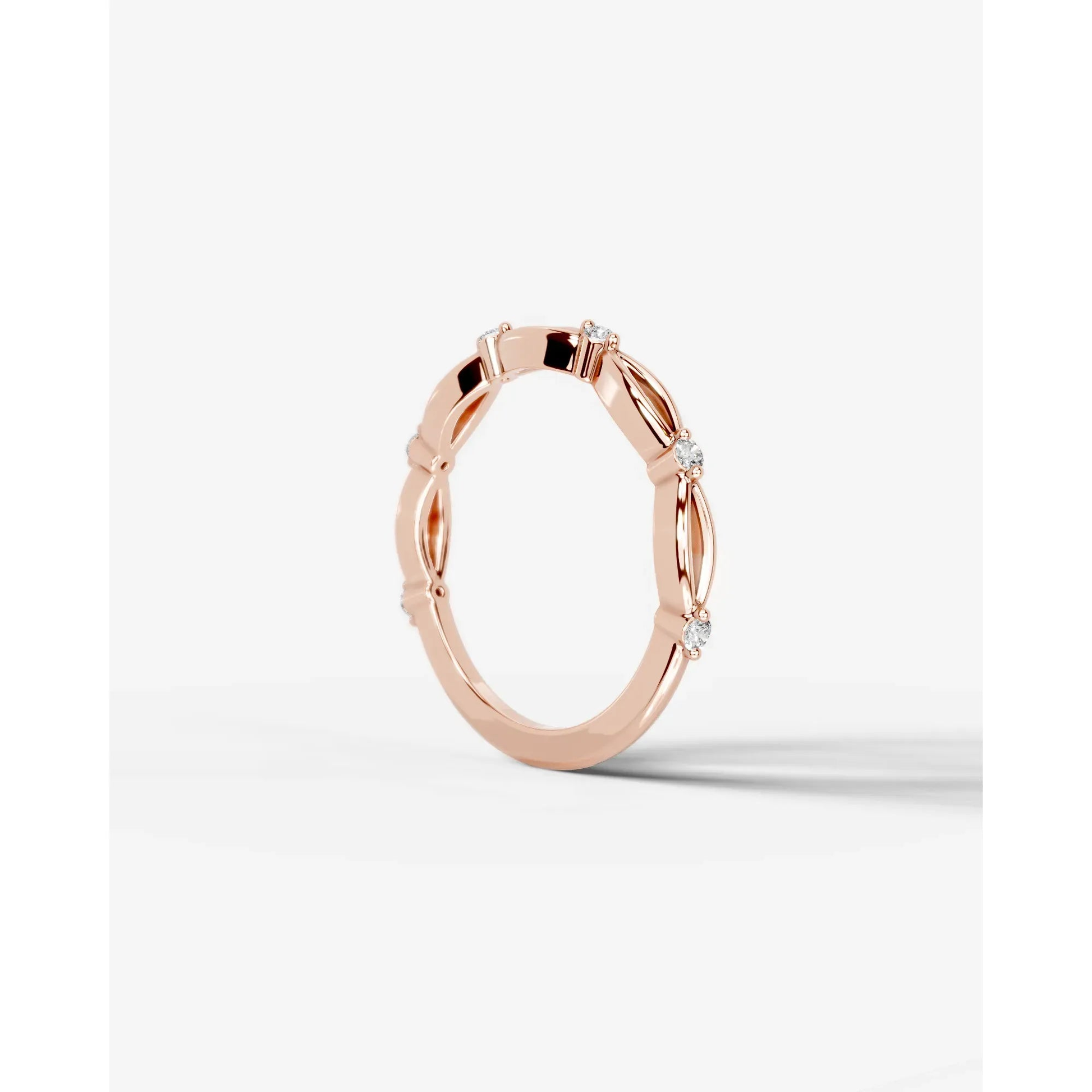 Laina Lab Grown Round Diamond Wedding Ring - Rose Gold - 18K - 6ct