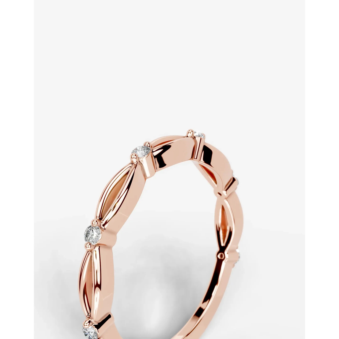 Laina Lab Grown Round Diamond Wedding Ring - Rose Gold - 14K - 6ct