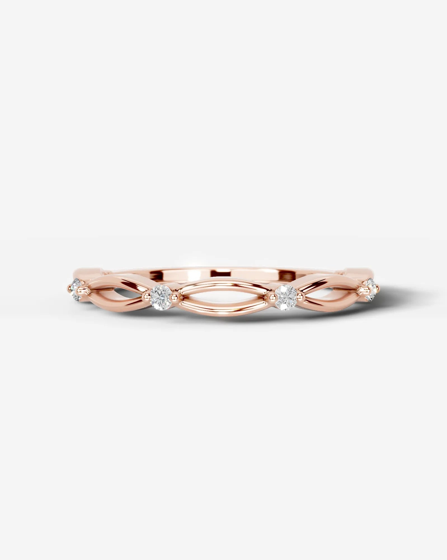 Laina Lab Grown Round Diamond Wedding Ring - Rose Gold - 18K - 3ct