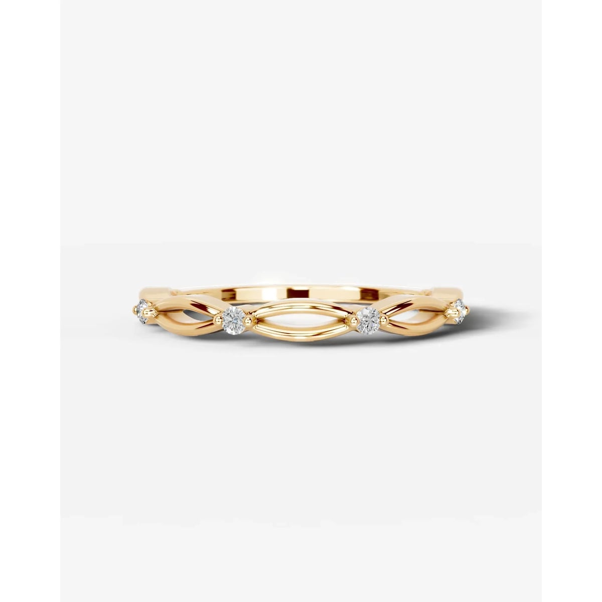 Laina Lab Grown Round Diamond Wedding Ring - Yellow Gold