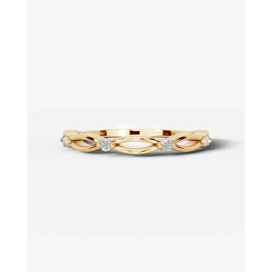 Laina Lab Grown Round Diamond Wedding Ring - Yellow Gold