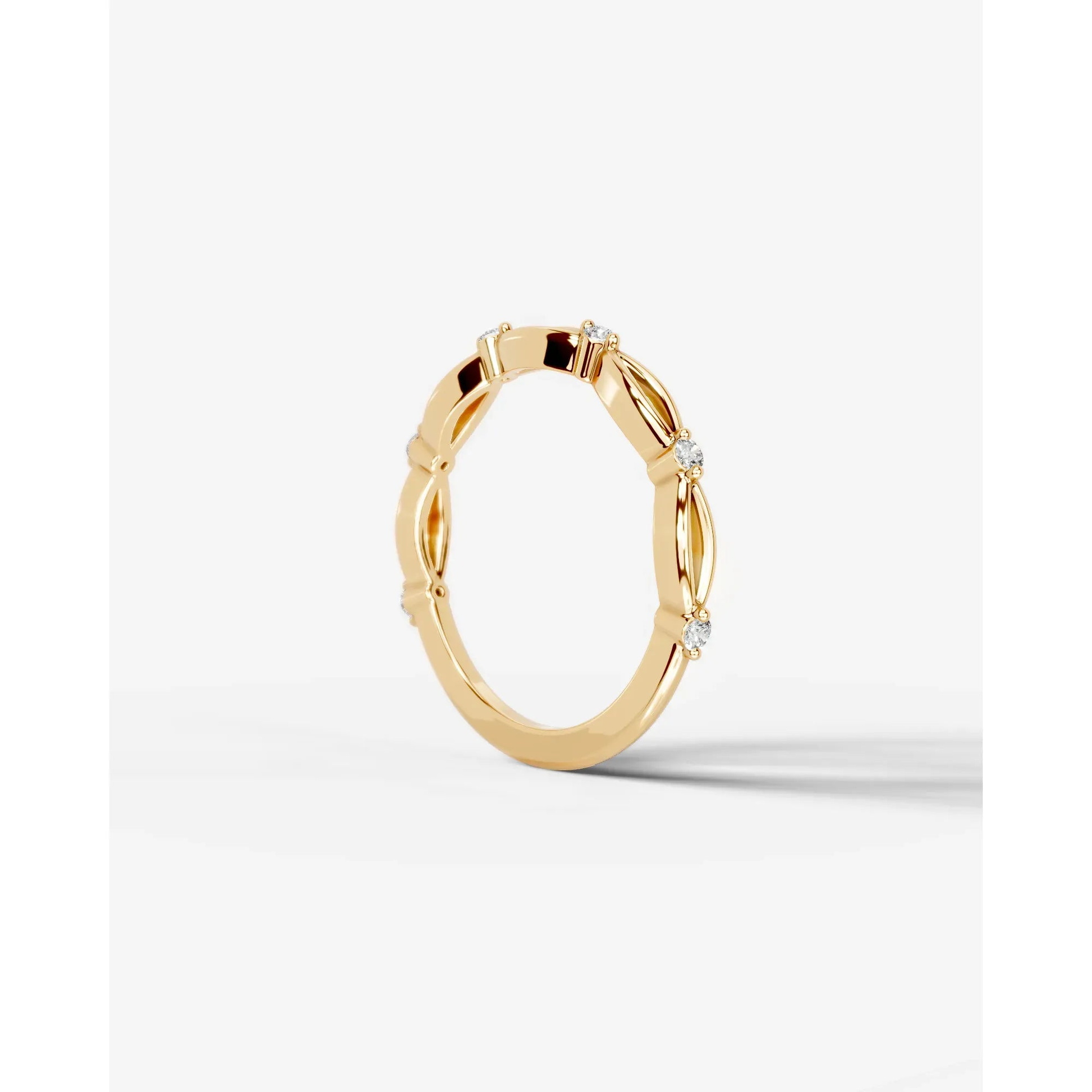 Laina Lab Grown Round Diamond Wedding Ring - Yellow Gold - 18K - 6ct