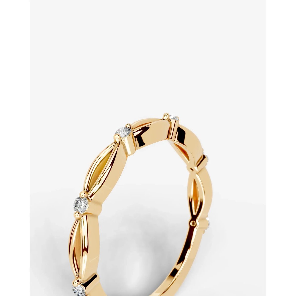 Laina Lab Grown Round Diamond Wedding Ring - Yellow Gold