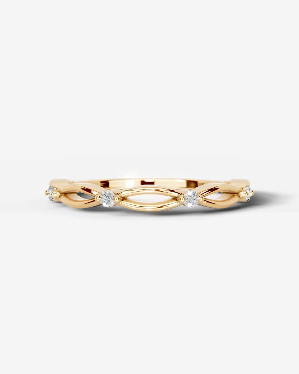 Laina Lab Grown Round Diamond Wedding Ring - Yellow Gold