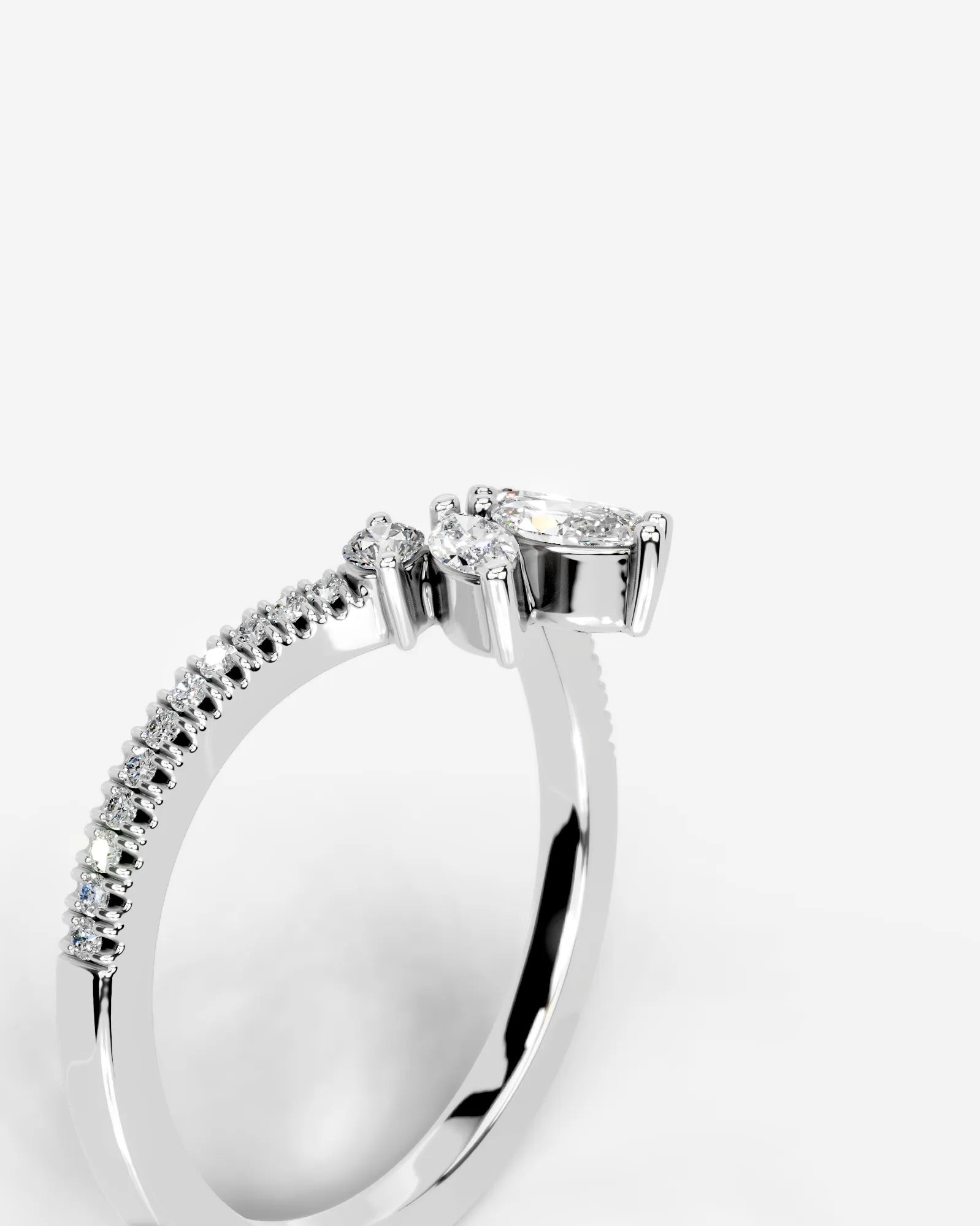 Lauren Lab Grown Round Diamond Wedding Ring - White Gold - 18K - 6ct