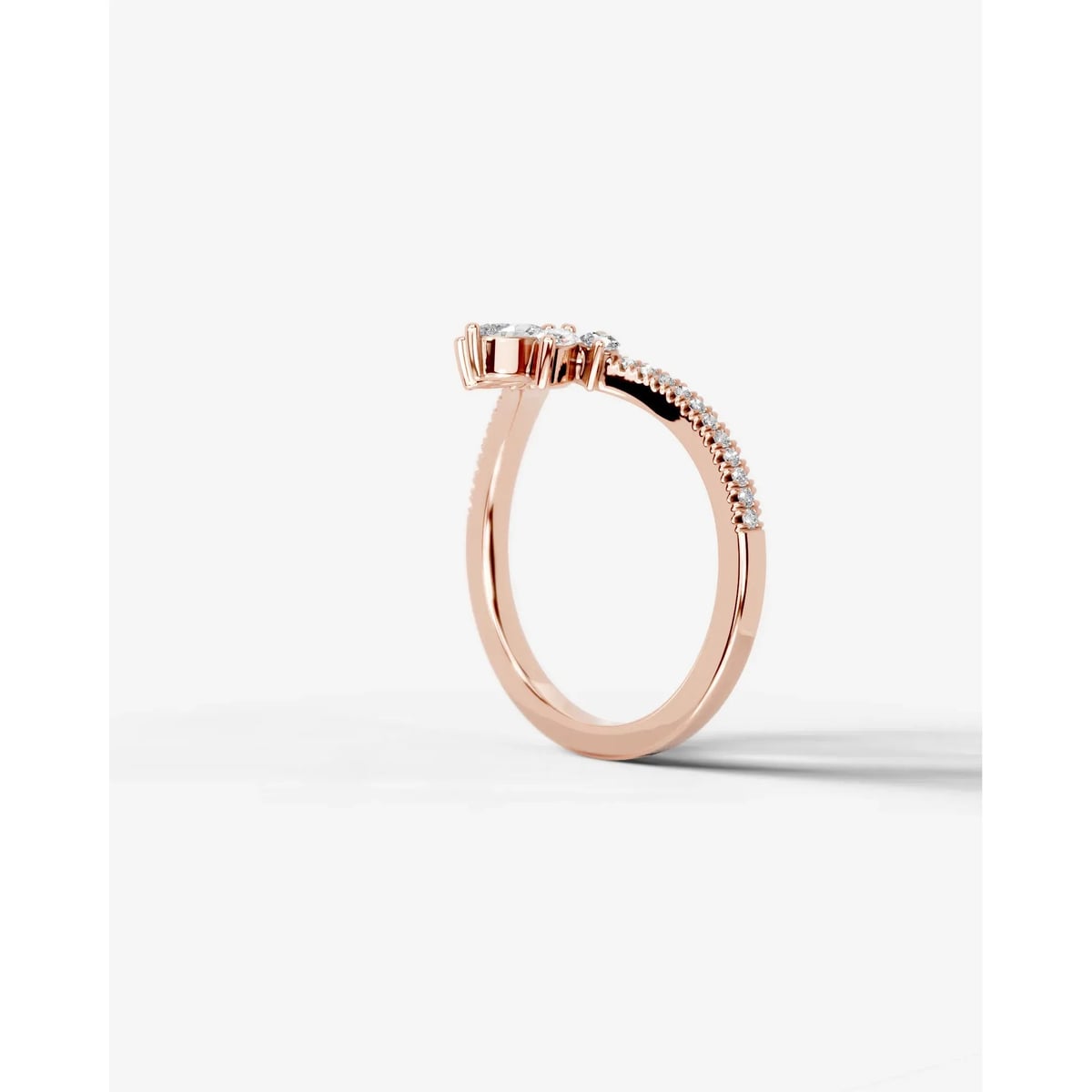 Lauren Lab Grown Round Diamond Wedding Ring - Rose Gold