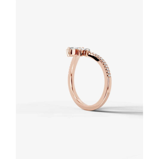 Lauren Lab Grown Round Diamond Wedding Ring - Rose Gold