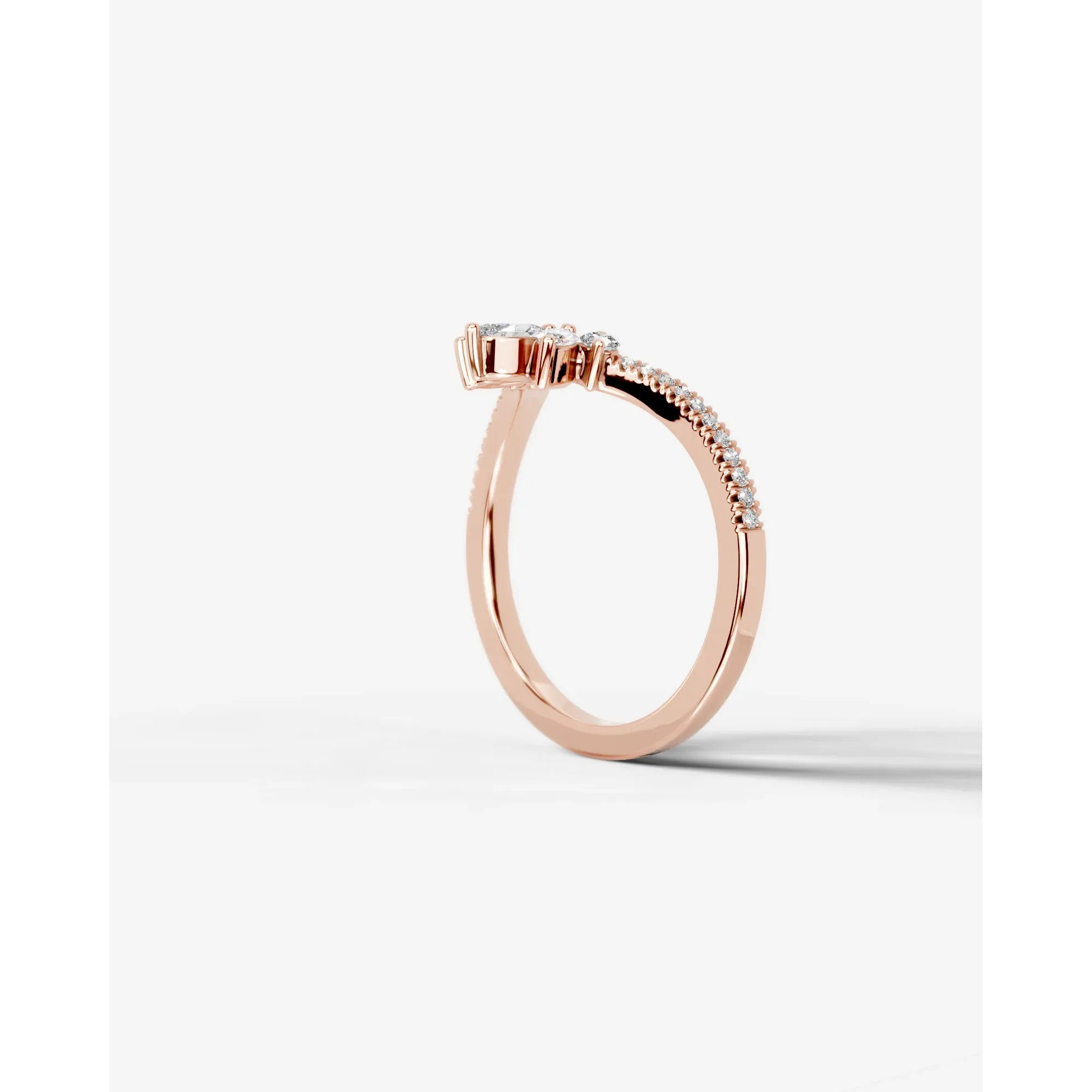 Lauren Lab Grown Round Diamond Wedding Ring - Rose Gold - 18K - 4ct