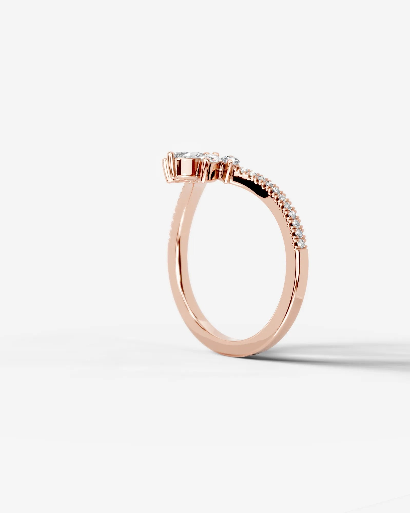 Lauren Lab Grown Round Diamond Wedding Ring - Rose Gold - 18K - 5ct