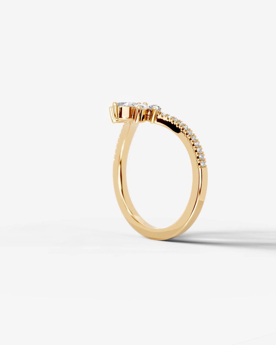 Lauren Lab Grown Round Diamond Wedding Ring - Yellow Gold