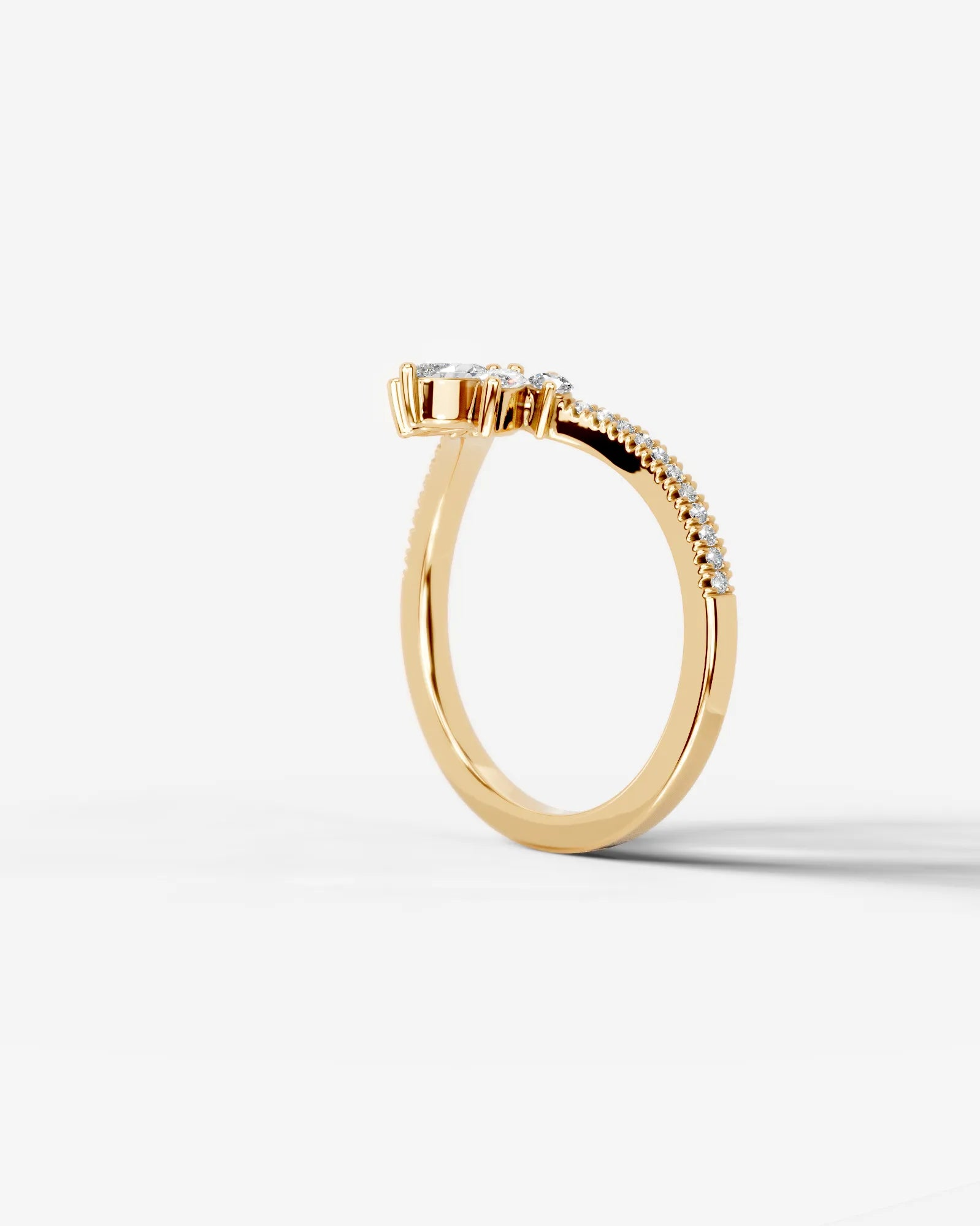 Lauren Lab Grown Round Diamond Wedding Ring - Yellow Gold - 18K - 5ct