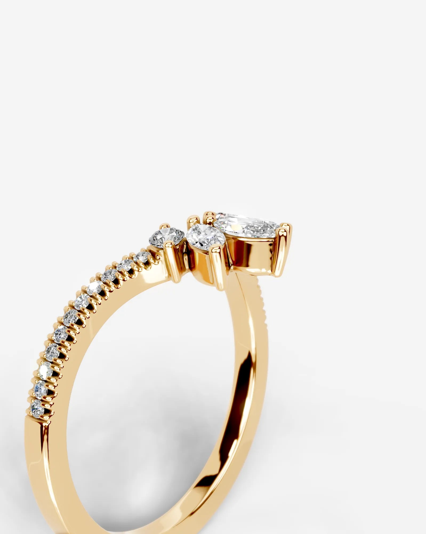 Lauren Lab Grown Round Diamond Wedding Ring - Yellow Gold - 18K - 6ct