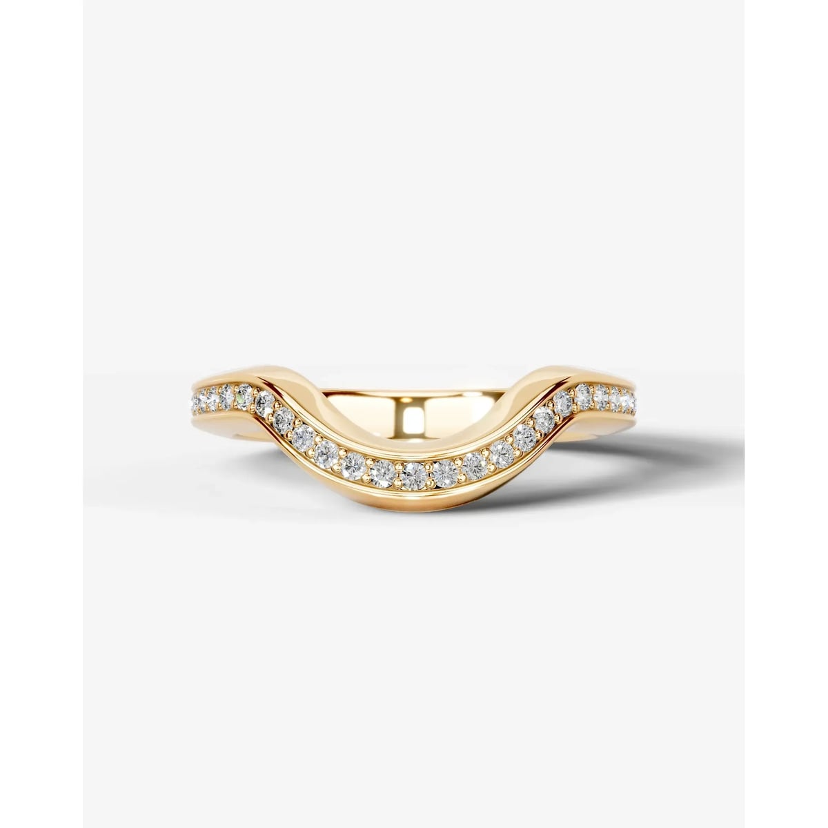 Lucy Lab Grown Round Diamond Wedding Ring - Yellow Gold