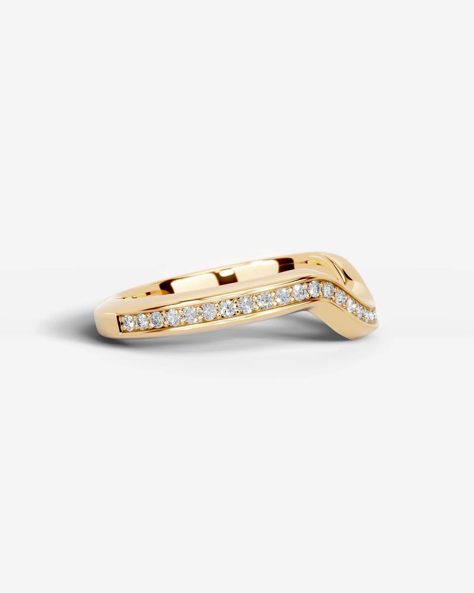 Lucy Lab Grown Round Diamond Wedding Ring - Yellow Gold