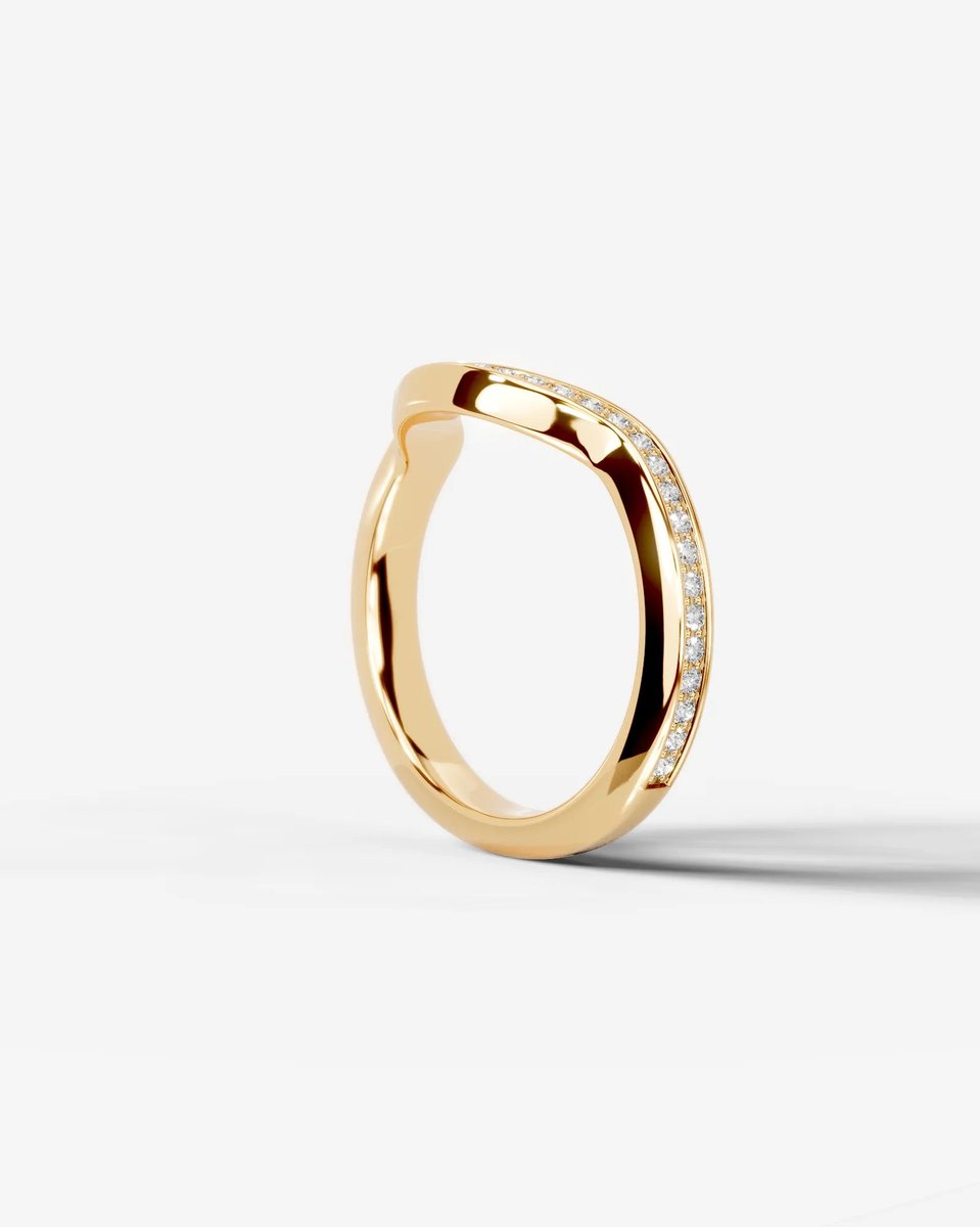 Lucy Lab Grown Round Diamond Wedding Ring - Yellow Gold