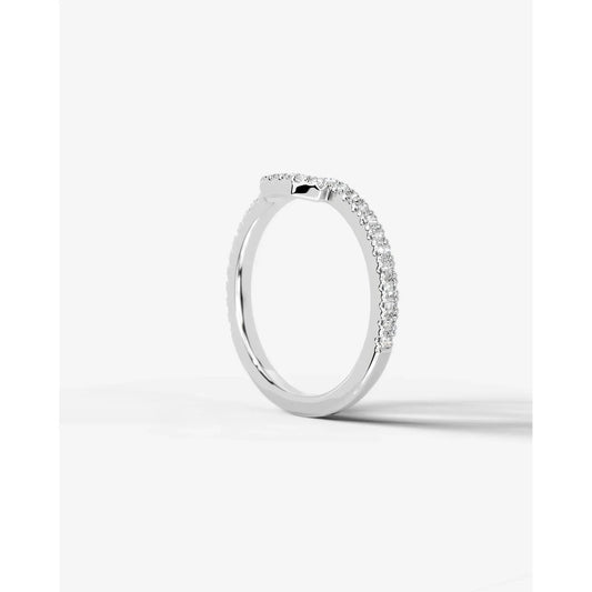 Luna Lab Grown Round Diamond Wedding Ring - Platinum