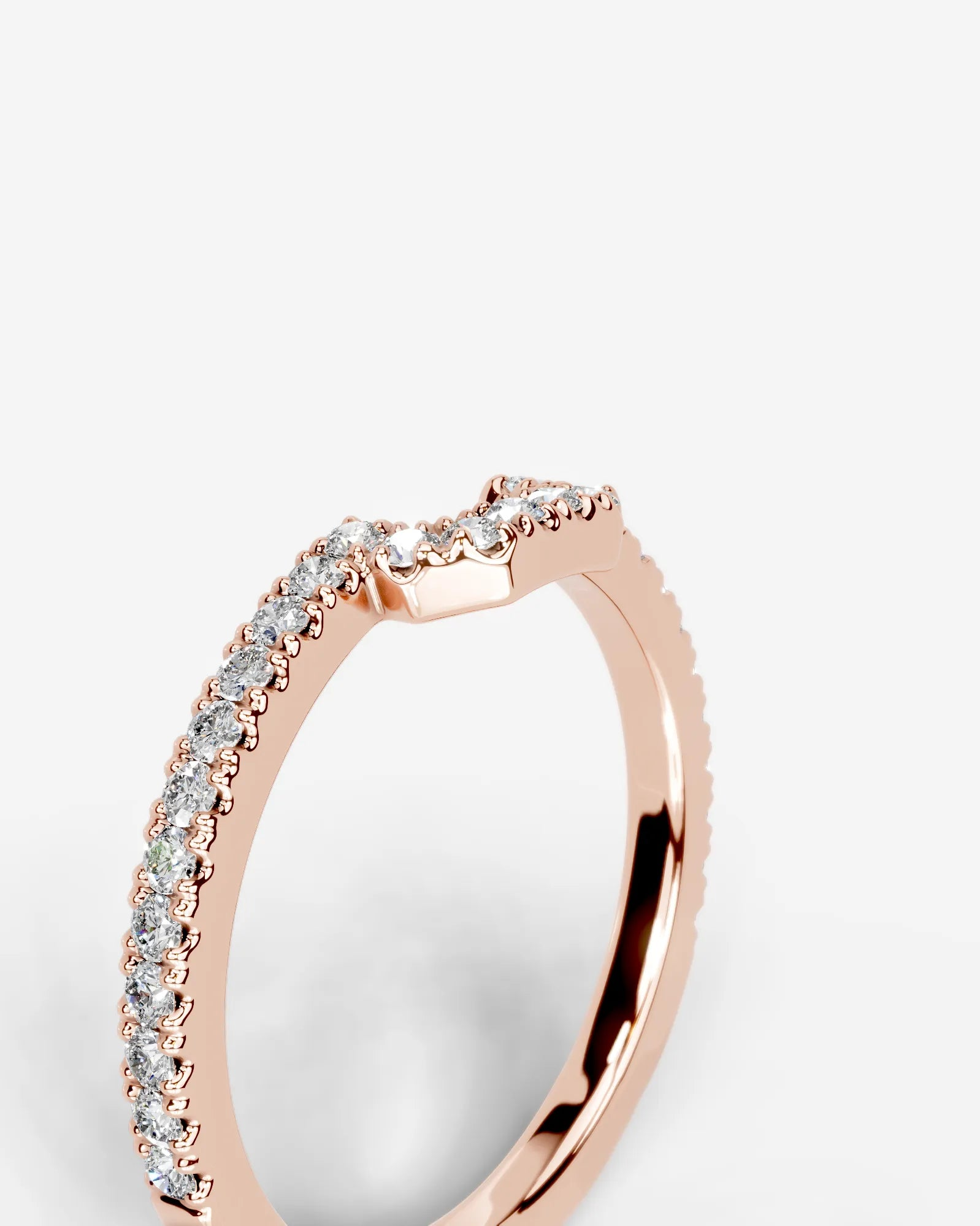 Luna Lab Grown Round Diamond Wedding Ring - Rose Gold - 18K - 6ct