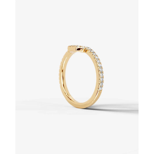 Luna Lab Grown Round Diamond Wedding Ring - Yellow Gold
