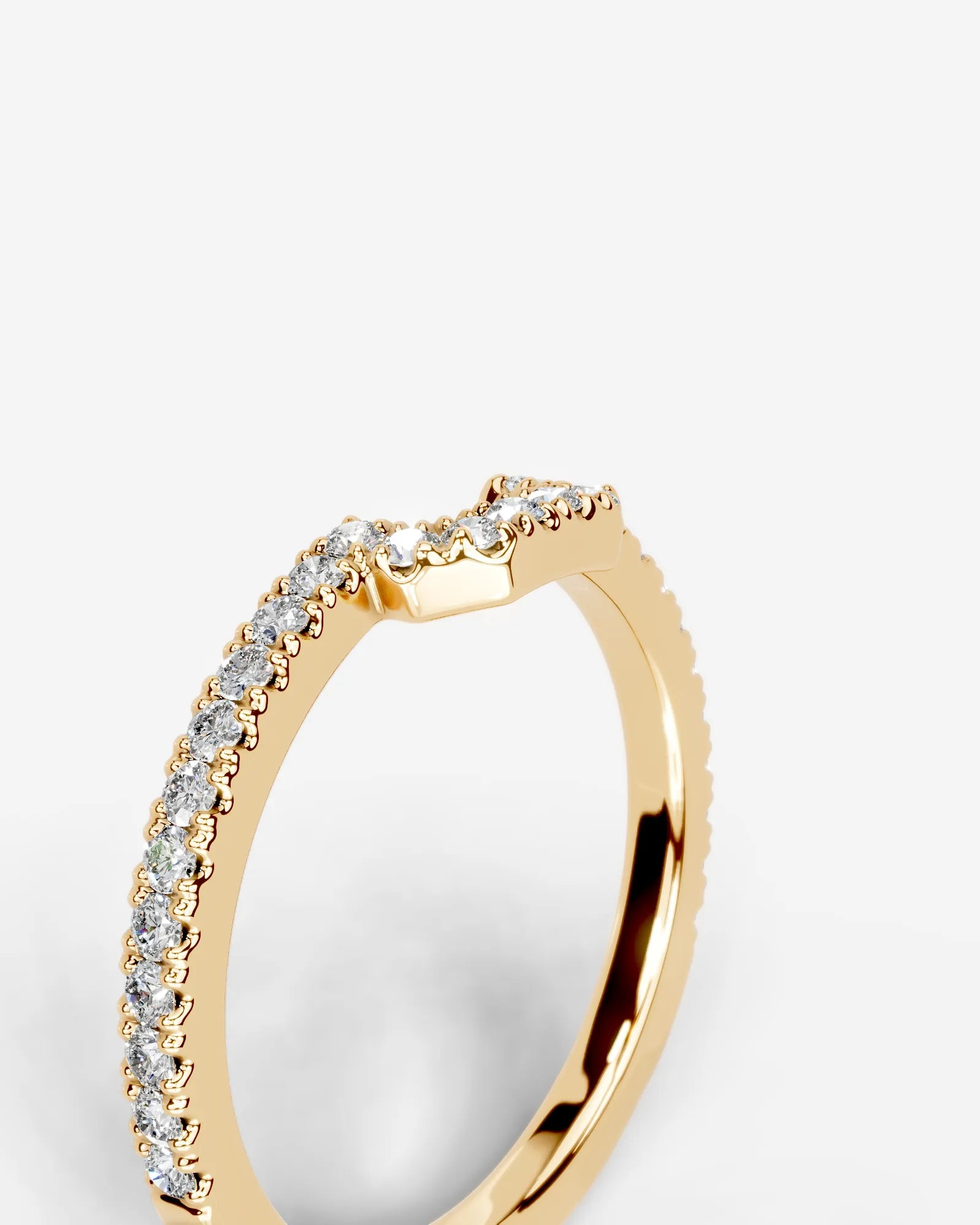 Luna Lab Grown Round Diamond Wedding Ring - Yellow Gold - 18K - 6ct