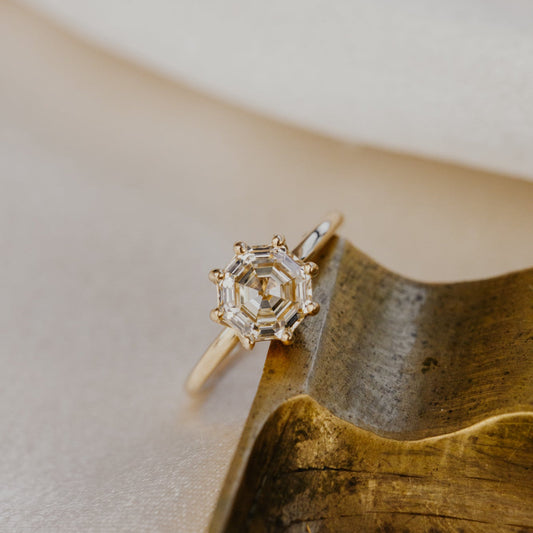 The Maeve Octagon Champagne Diamond Ring