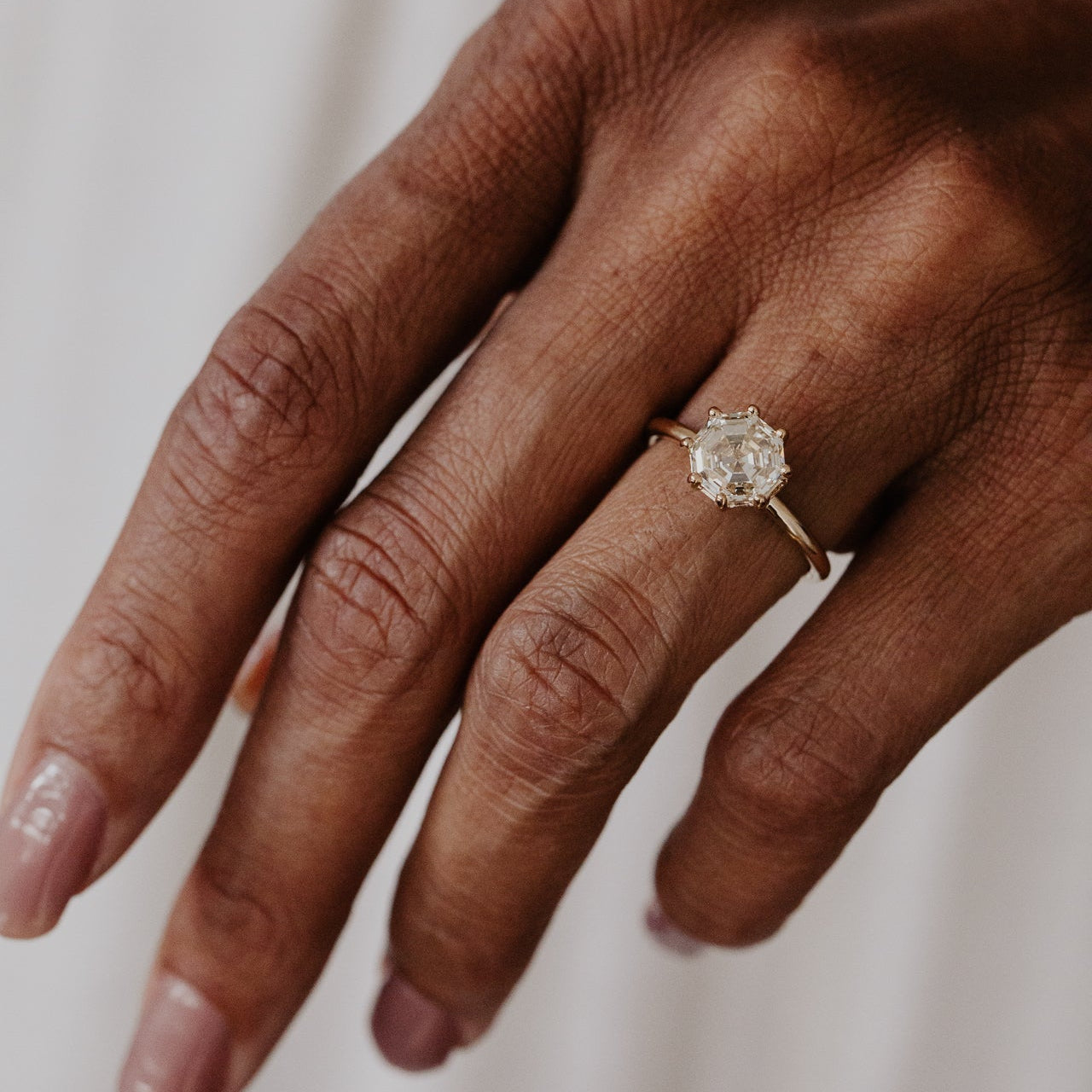 The Maeve Octagon Champagne Diamond Ring