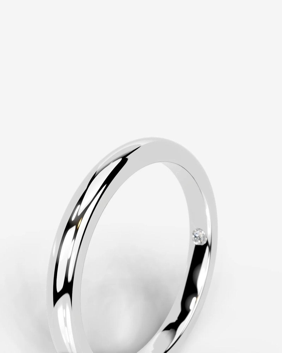 Max Wedding Ring Lab Grown Round Diamond Wedding Ring - Platinum