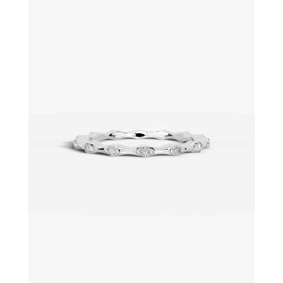 McKay Lab Grown Round Diamond Wedding Ring - Platinum
