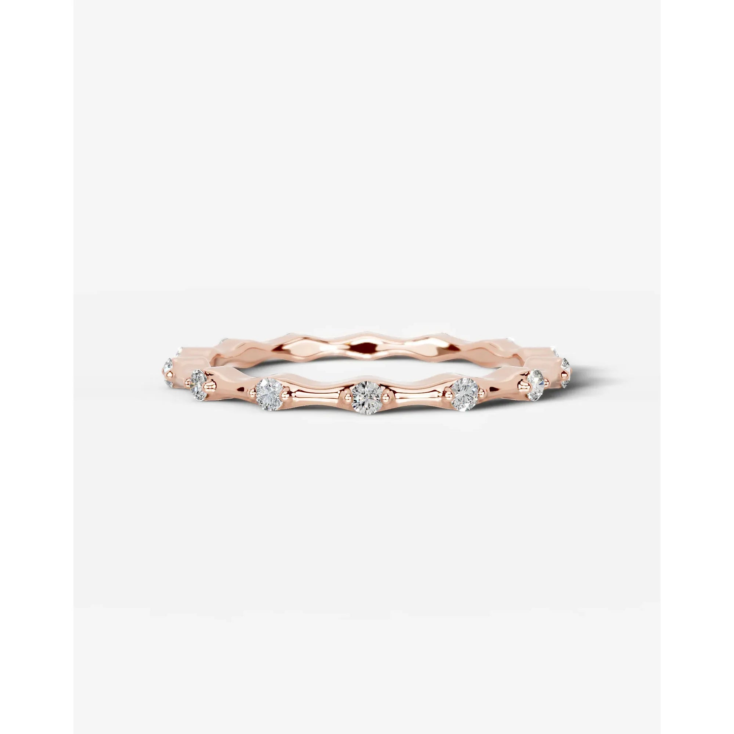 McKay Lab Grown Round Diamond Wedding Ring - Rose Gold - 18K - 6ct